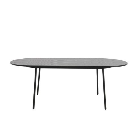 Tule Modern 83&Quot; Oval Dining Table W/Mdf Top And Black Steel Legs - Black By Leisuremod In 2024 ... regarding 83 Oval Dining Table With Mdf Top And Black Steel Legs